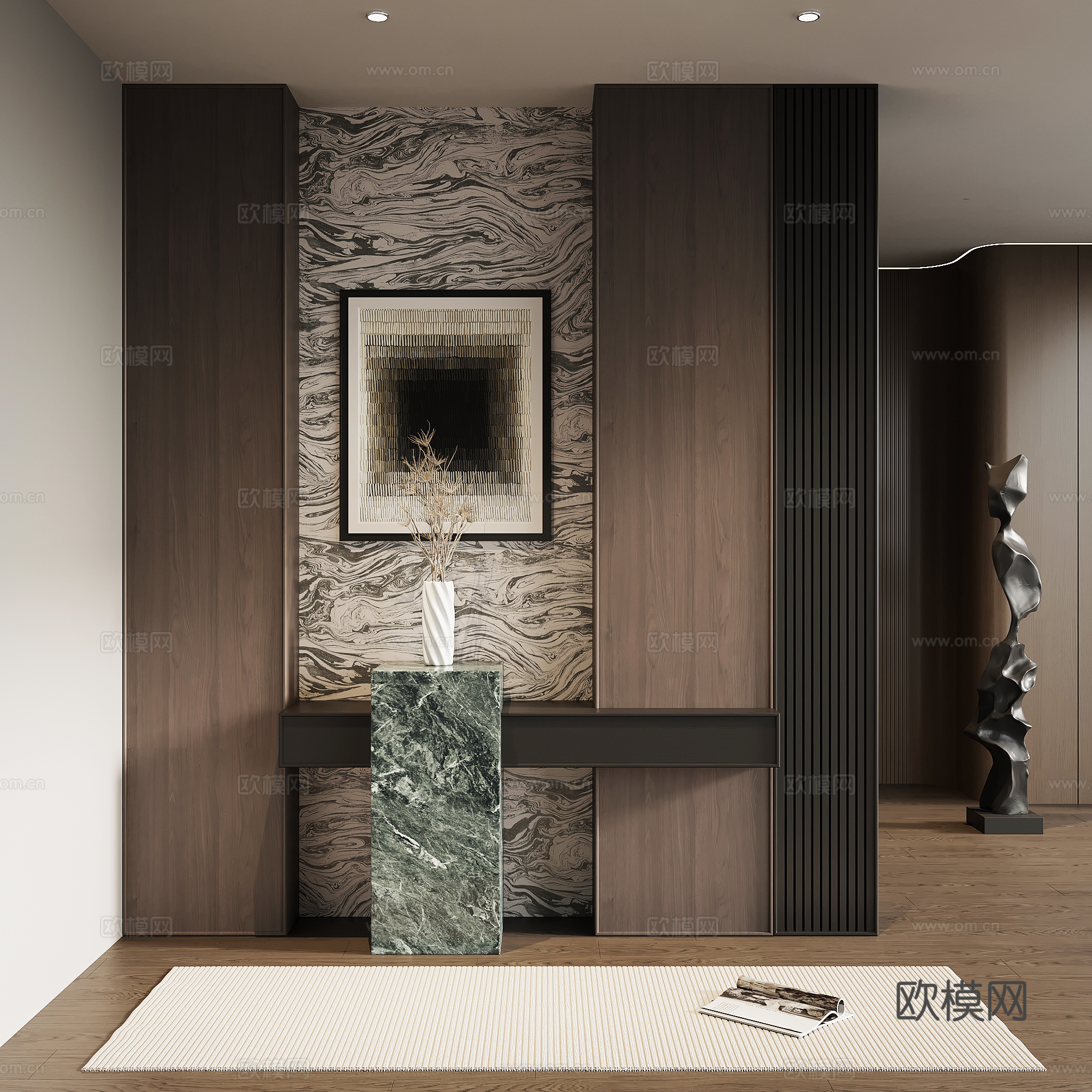 现代意式玄关su模型