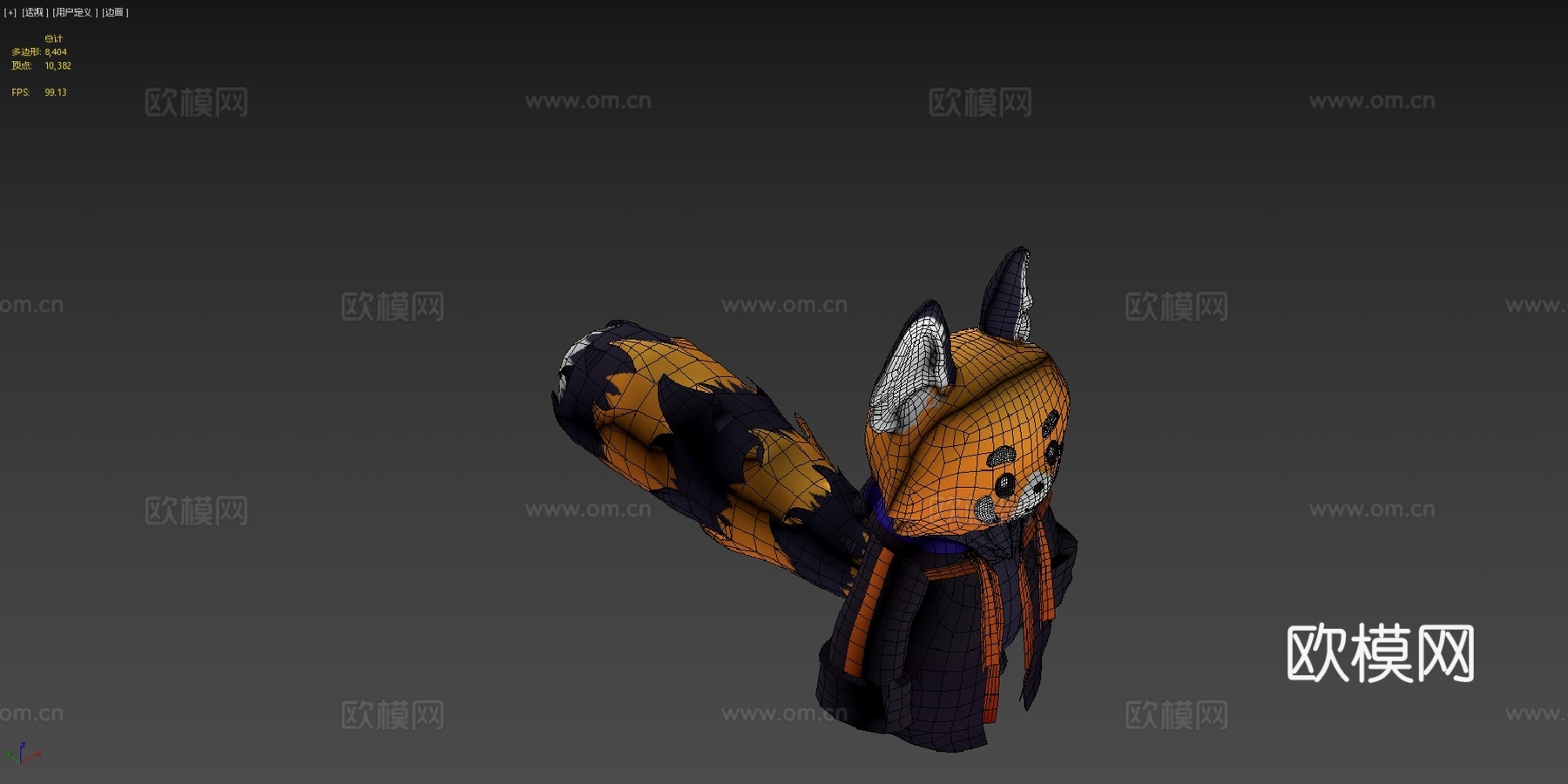 在搅拌机中制作的可爱三维小熊猫su模型