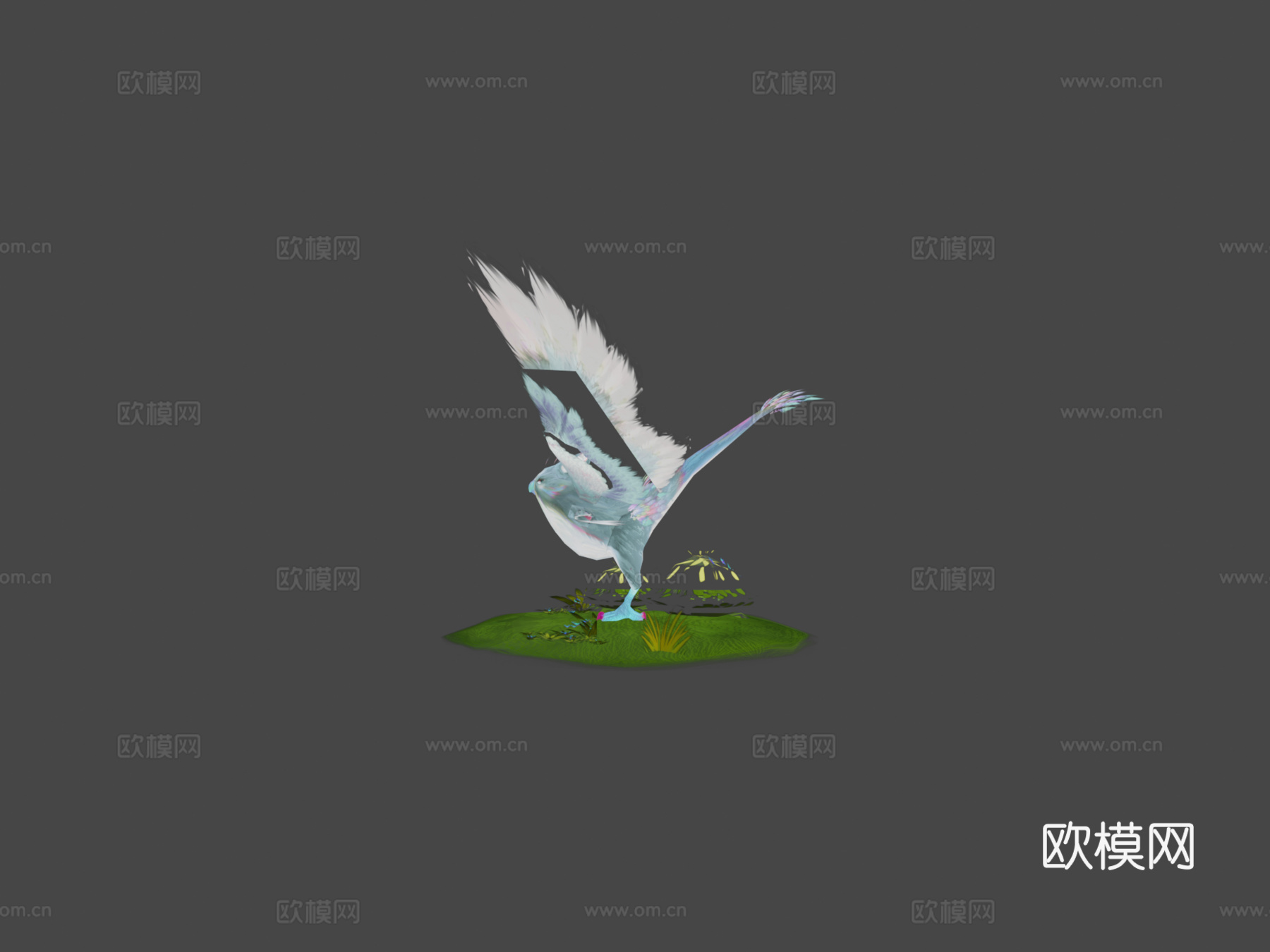 狮鹫凤凰白色版su模型