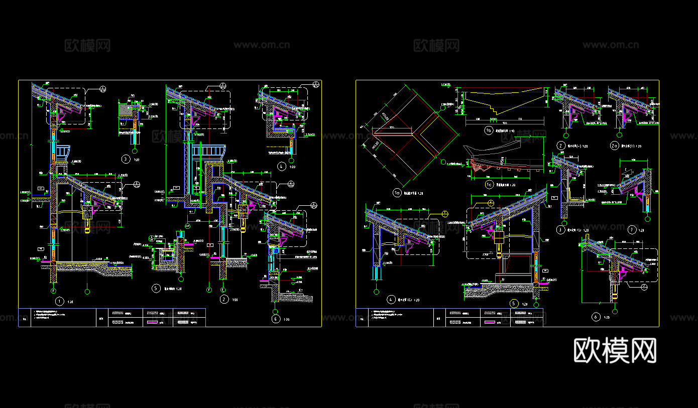 中式庭院门头牌楼大门详图cadcad施工图
