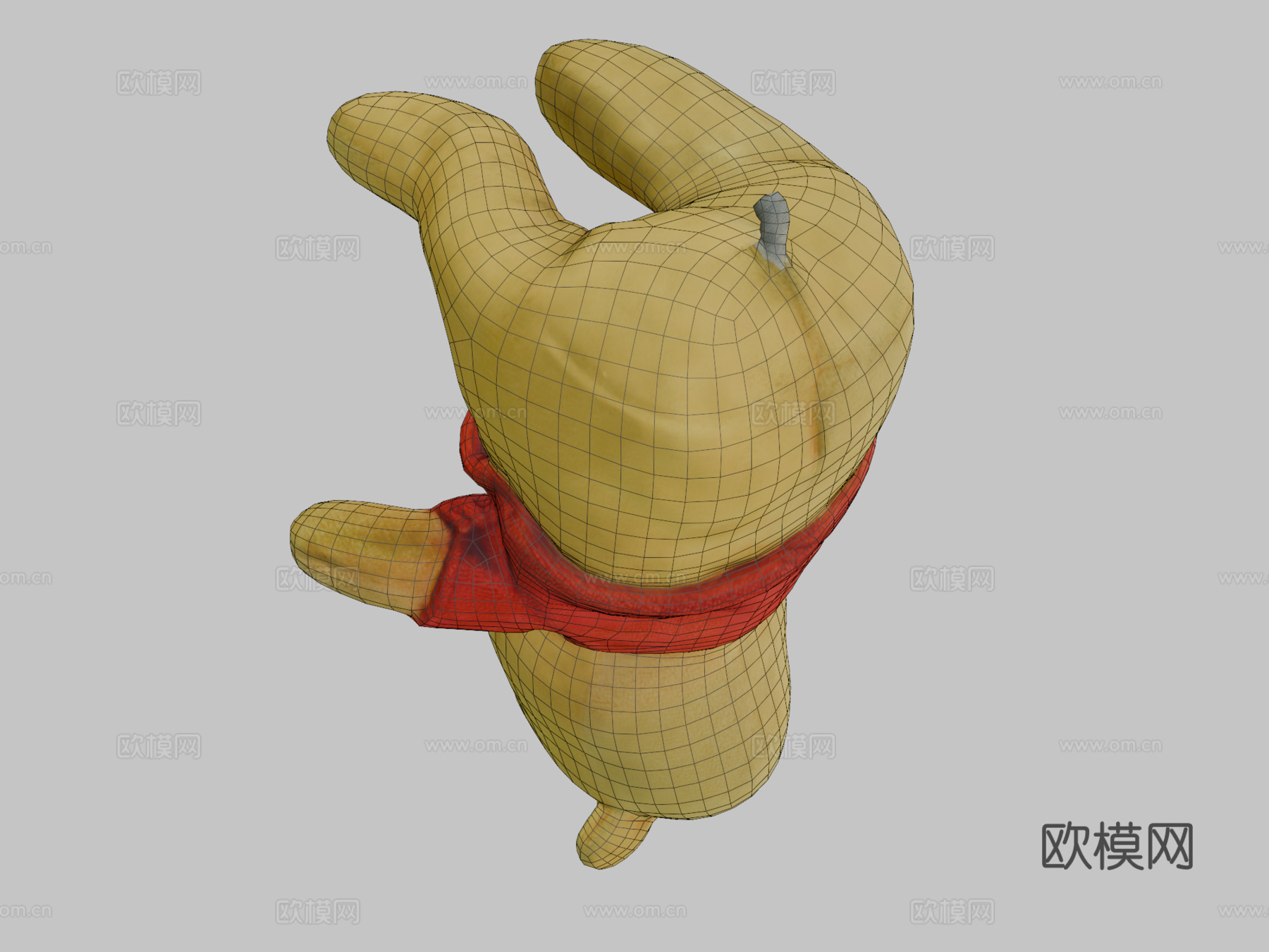 游戏就绪 小熊维尼玩偶su模型