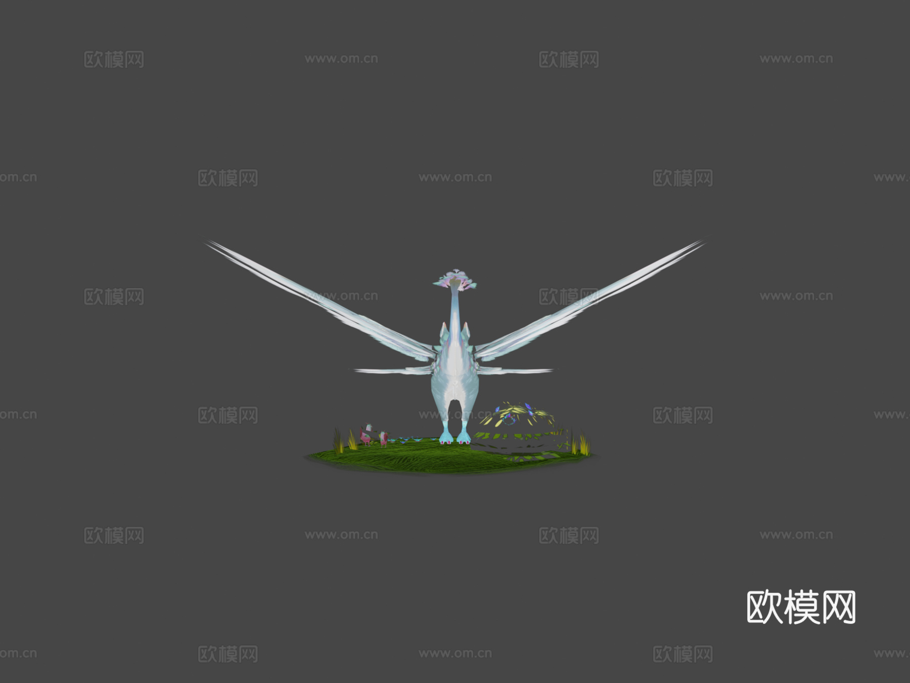 狮鹫凤凰白色版su模型