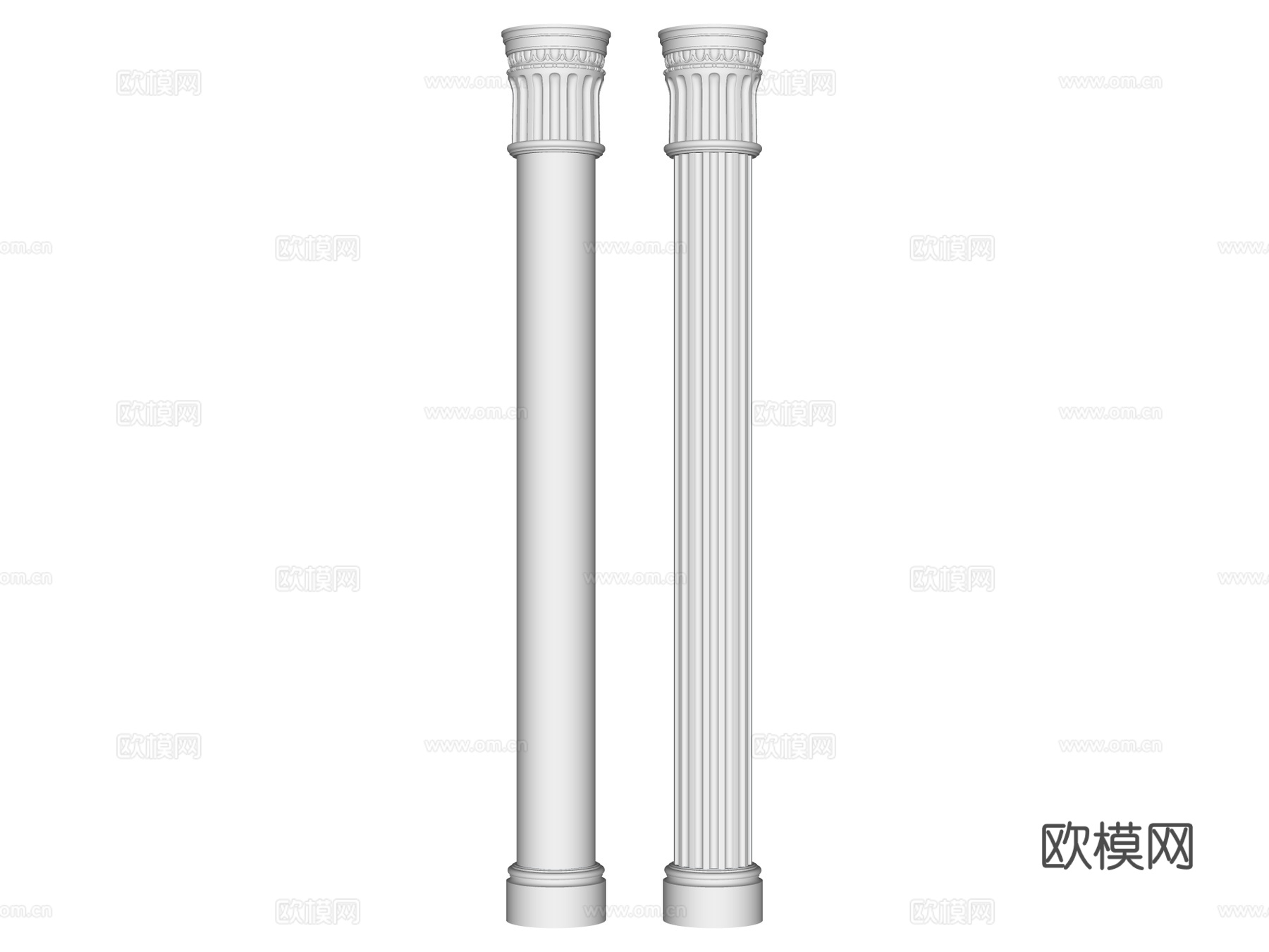 装饰柱 罗马柱su模型