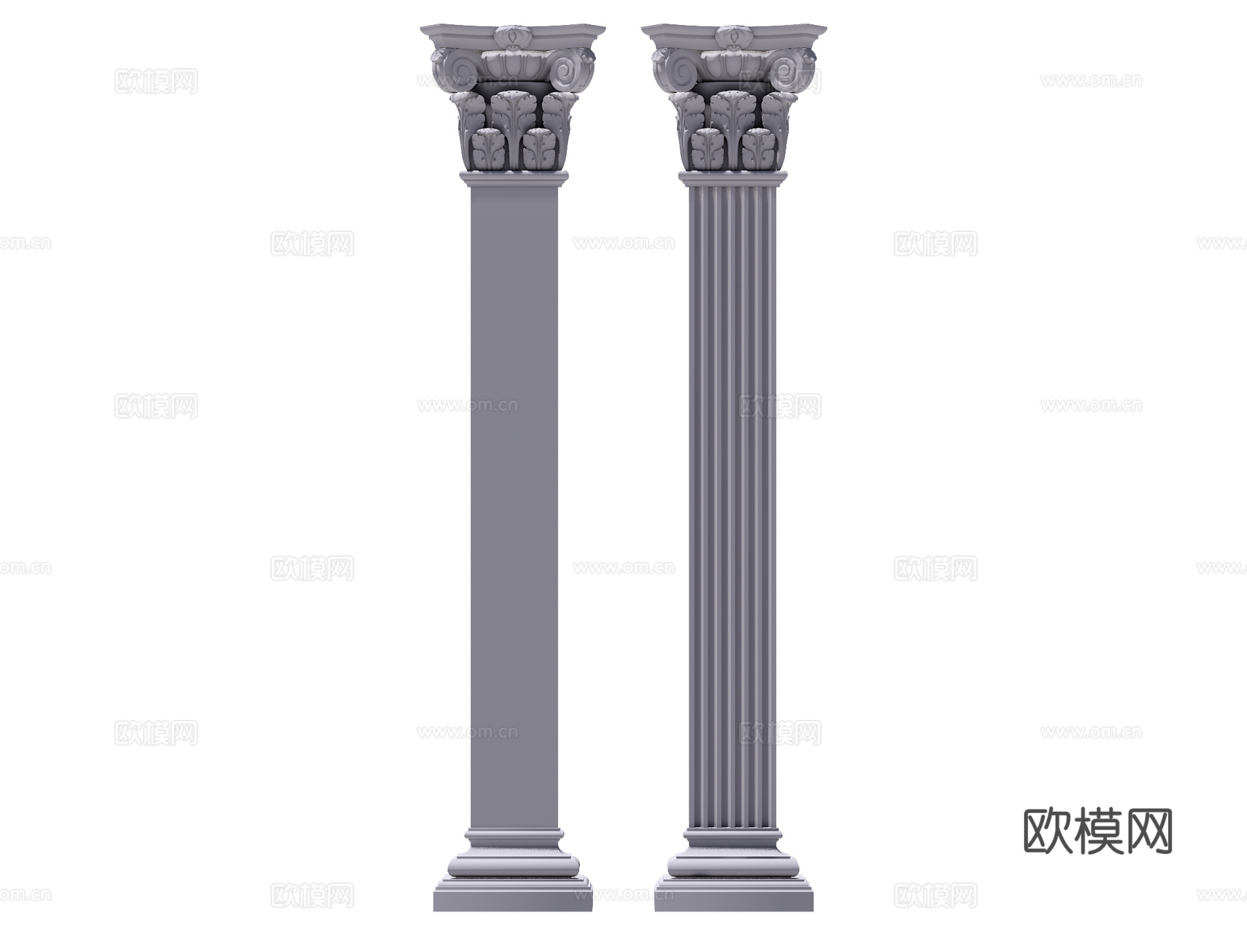装饰柱 罗马柱su模型