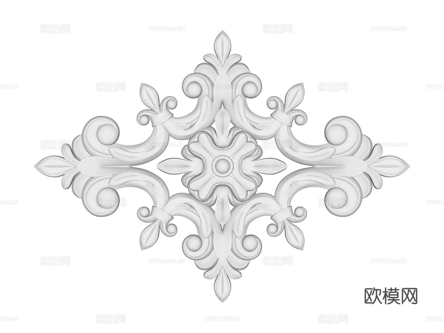 石膏雕花造型su模型