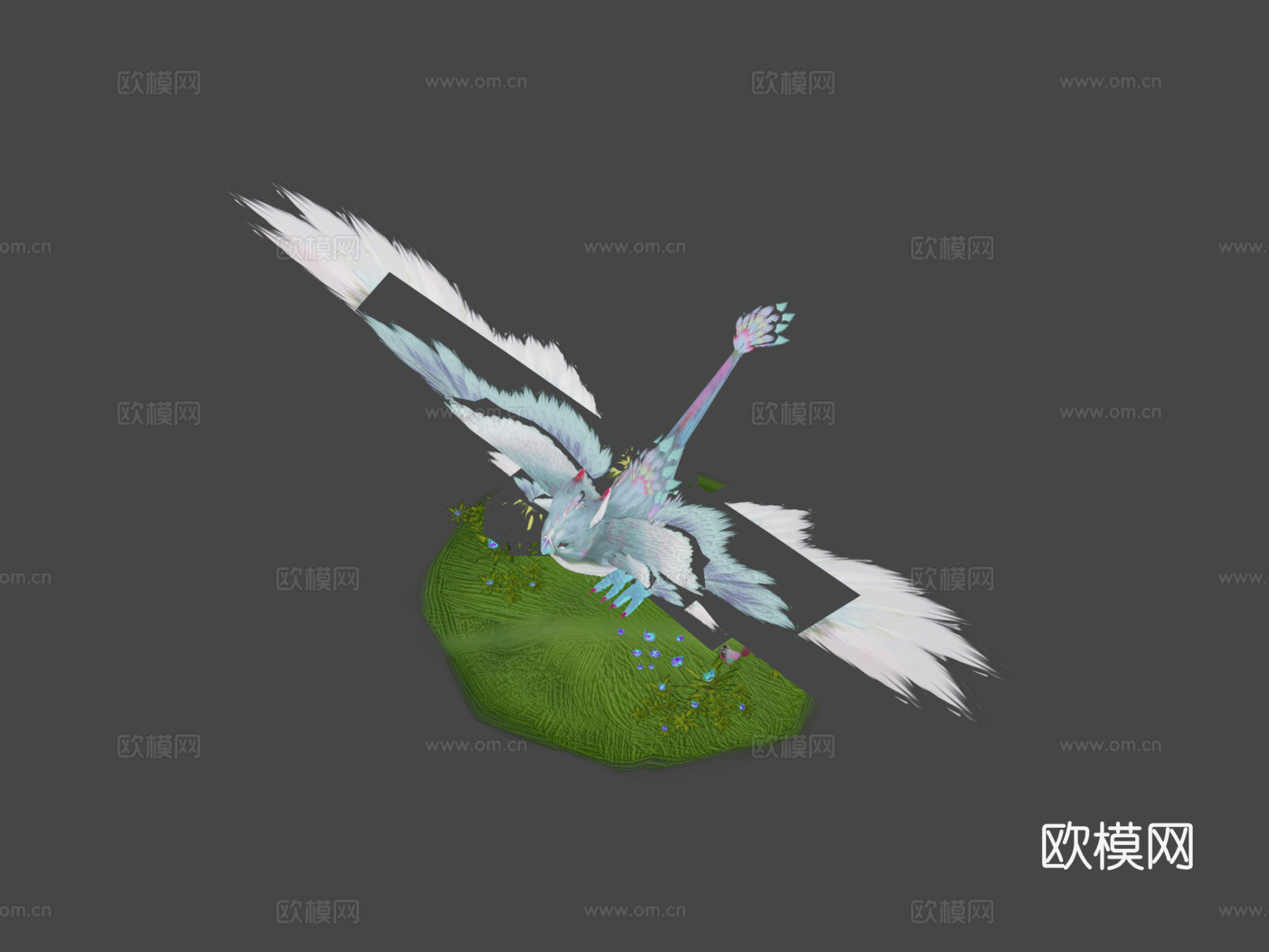 狮鹫凤凰白色版su模型