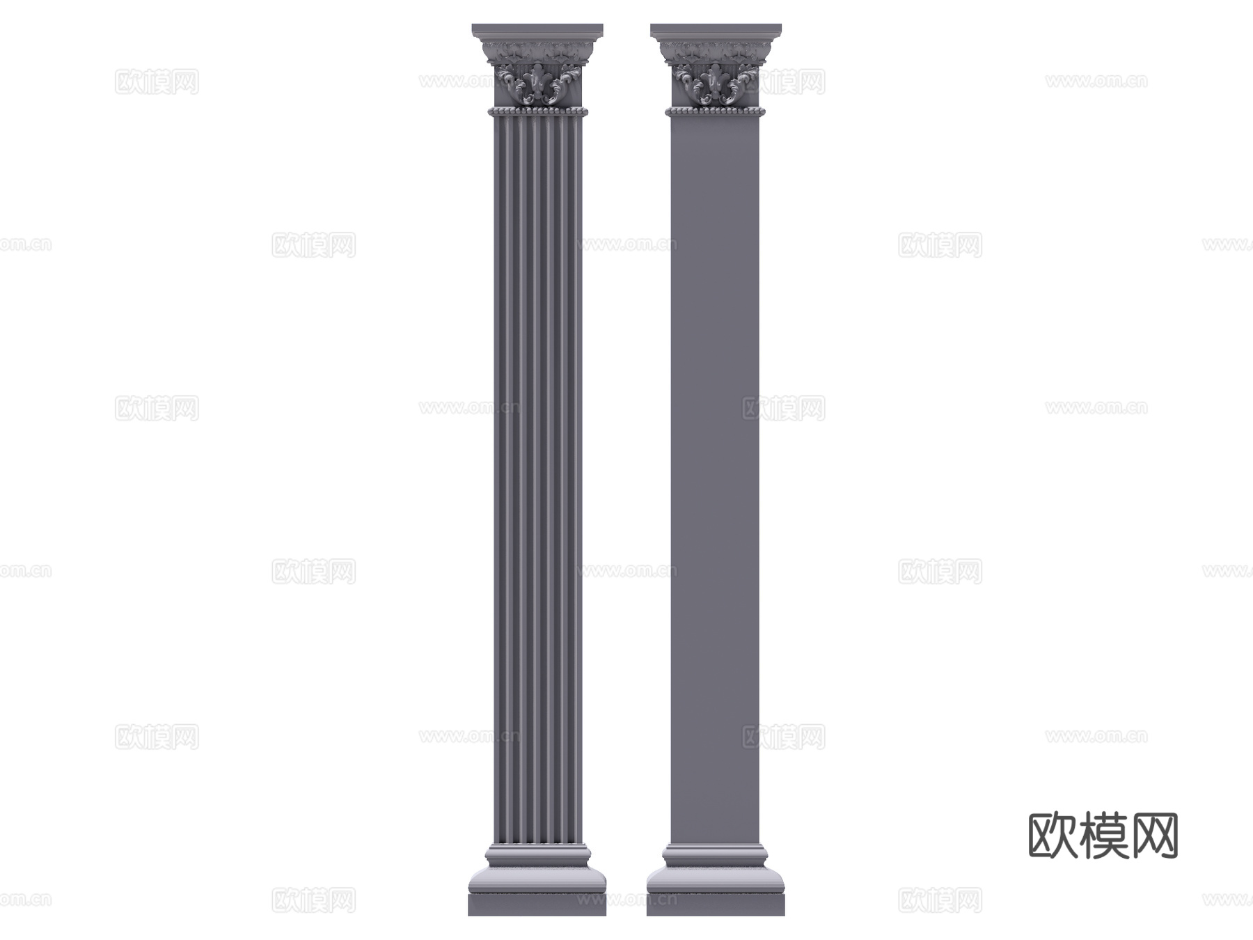 装饰柱 罗马柱su模型