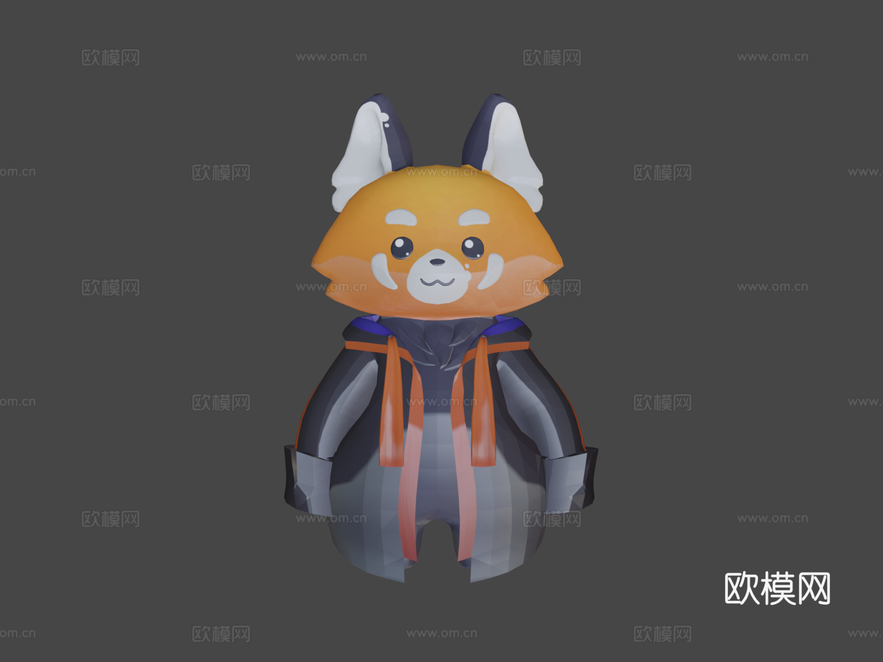 在搅拌机中制作的可爱三维小熊猫su模型