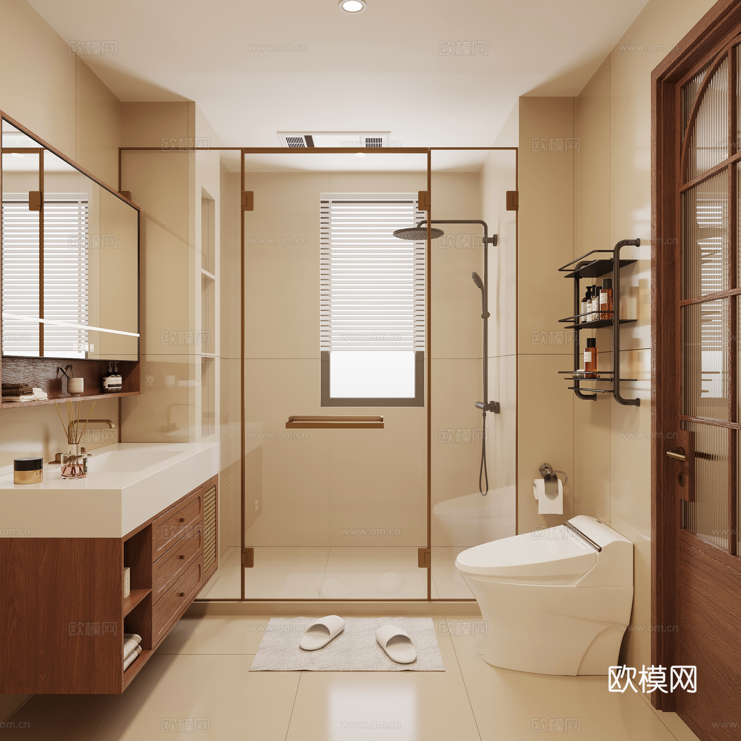 法式中古卫生间su模型