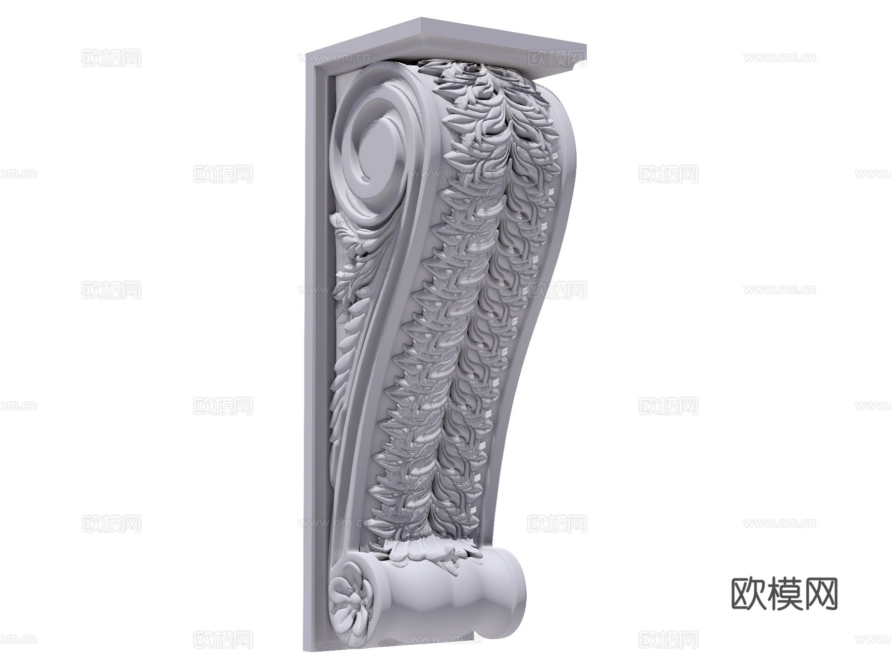 石膏雕花造型 角花su模型