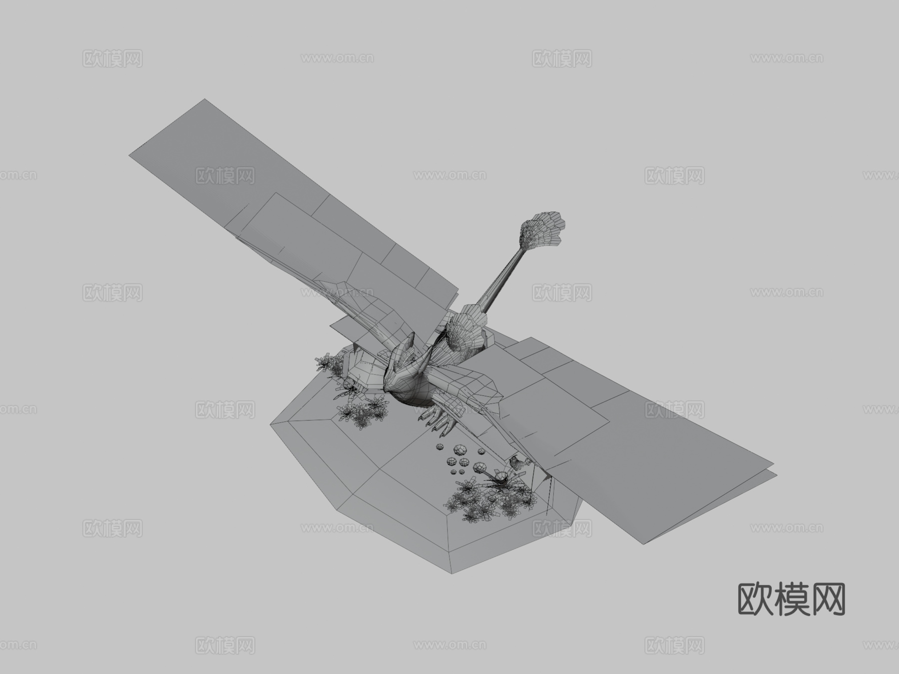狮鹫凤凰白色版su模型