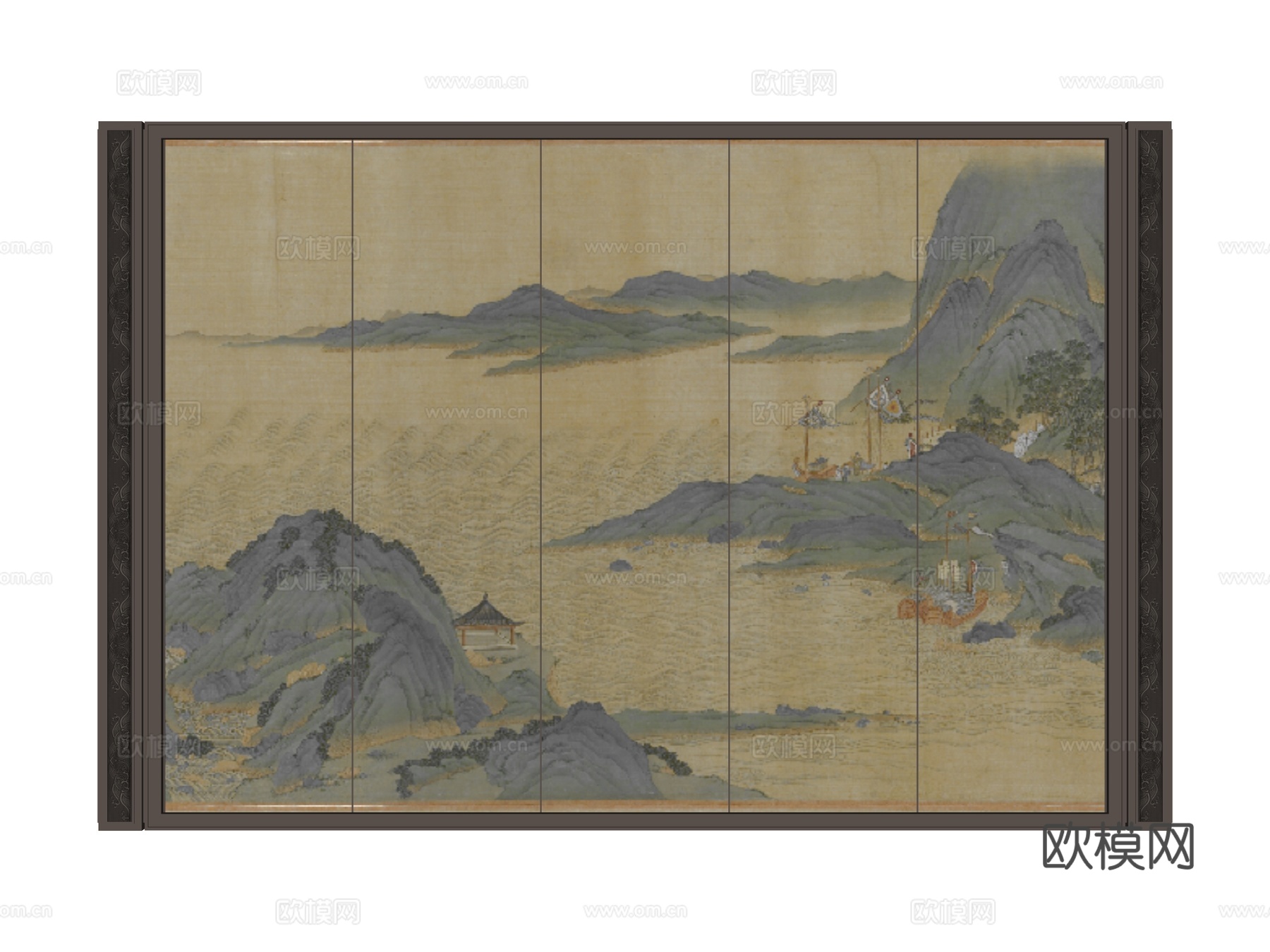 装饰背景墙su模型