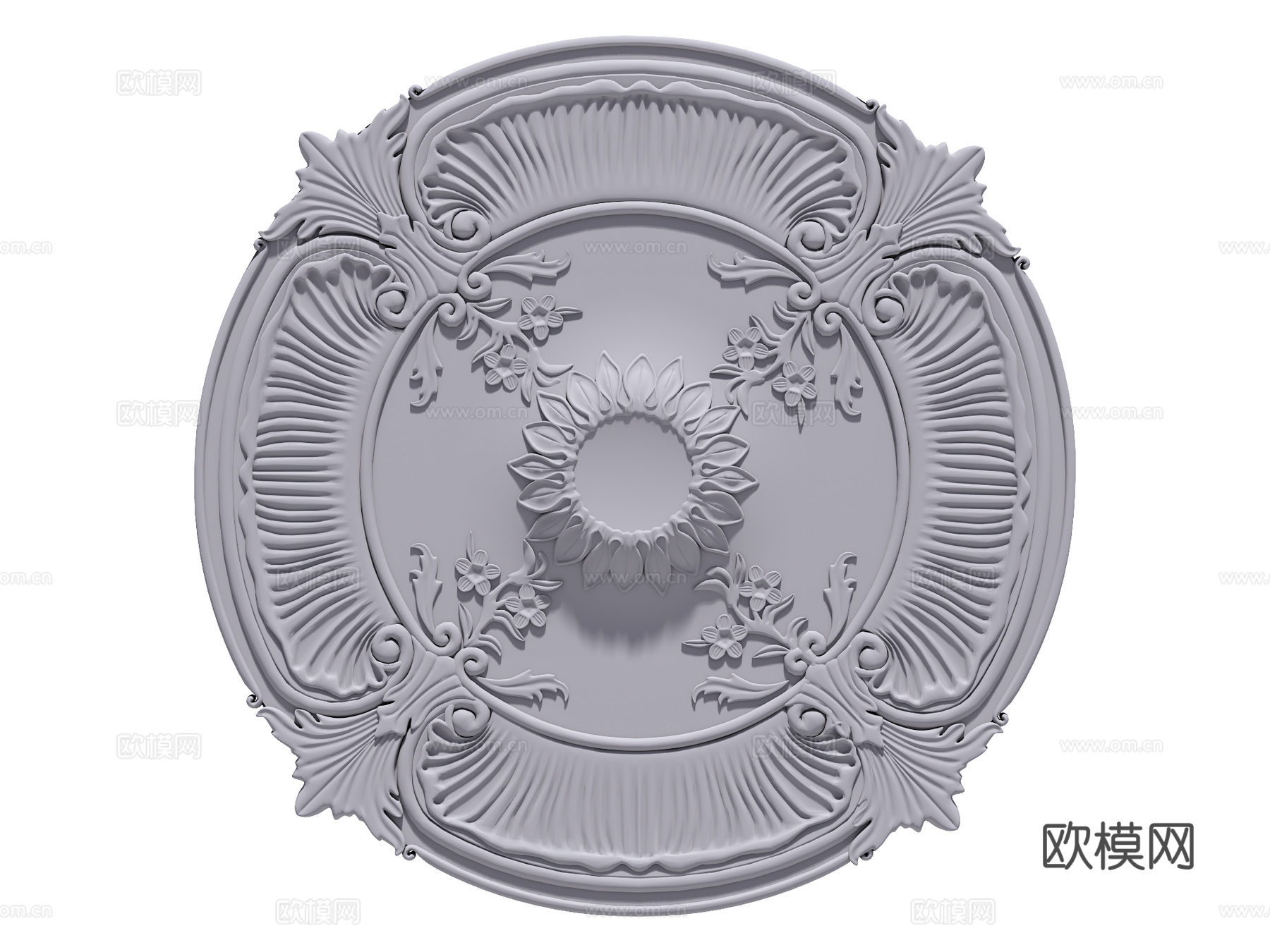 石膏雕花造型su模型