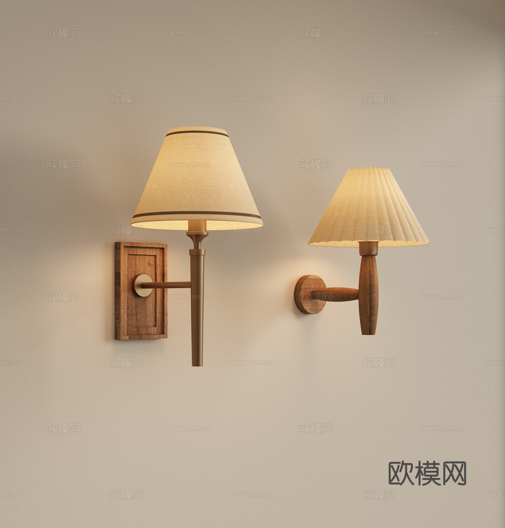 法式床头壁灯 镜前壁灯 复古壁灯 阅读壁灯 客厅壁灯su模型下载（渲染图1）