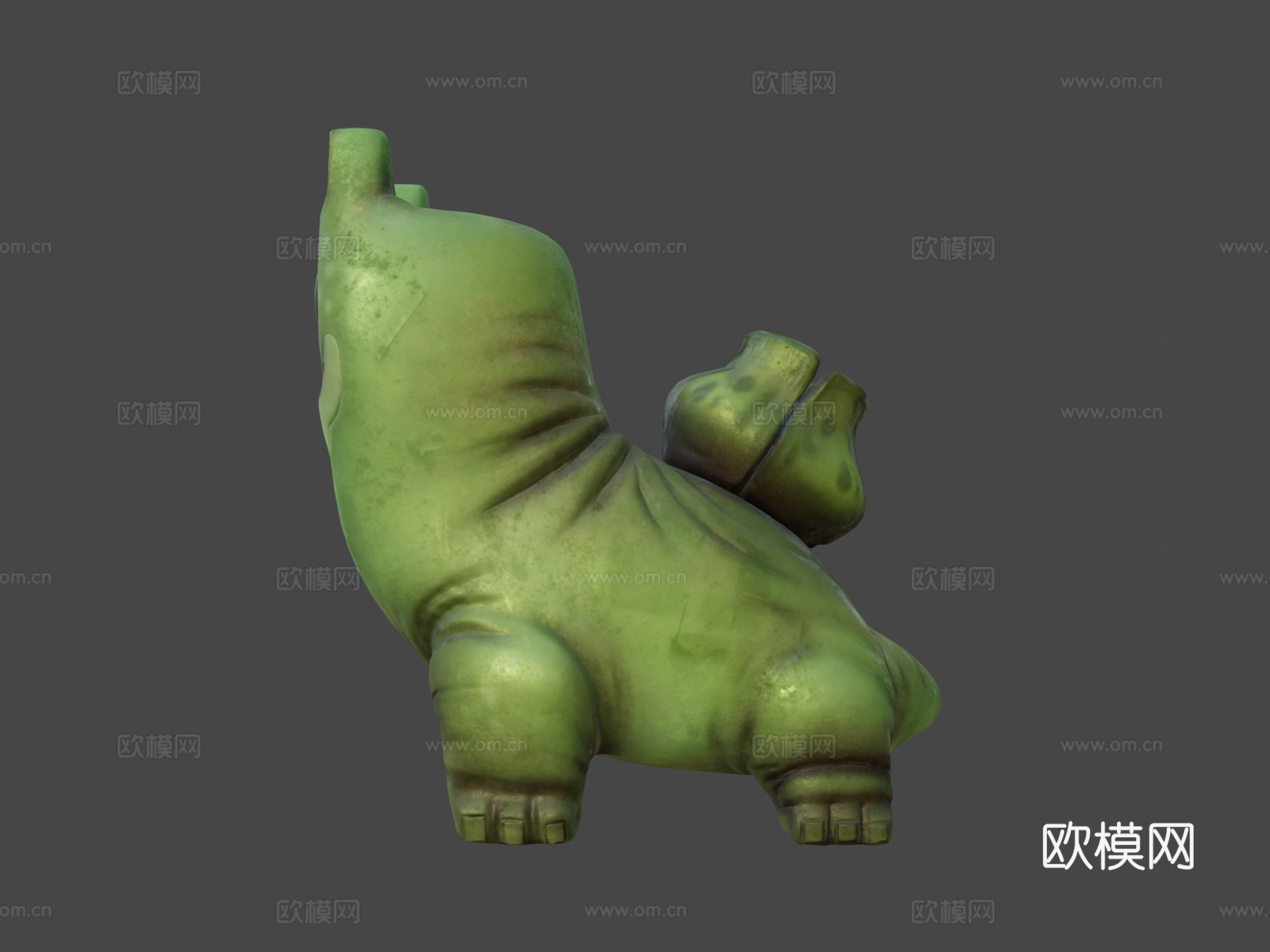 可爱绿色生物su模型