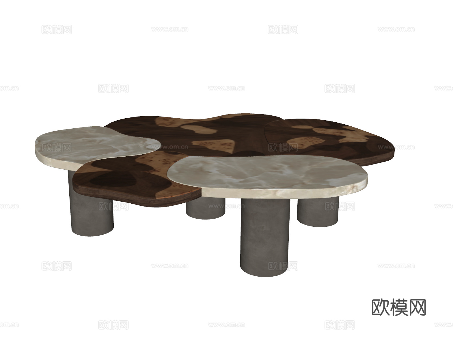 轻奢茶几su模型下载（渲染图2）