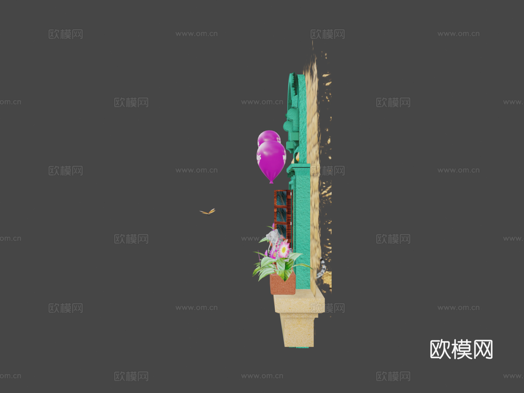 英国短毛银虎斑幼猫  绑定su模型