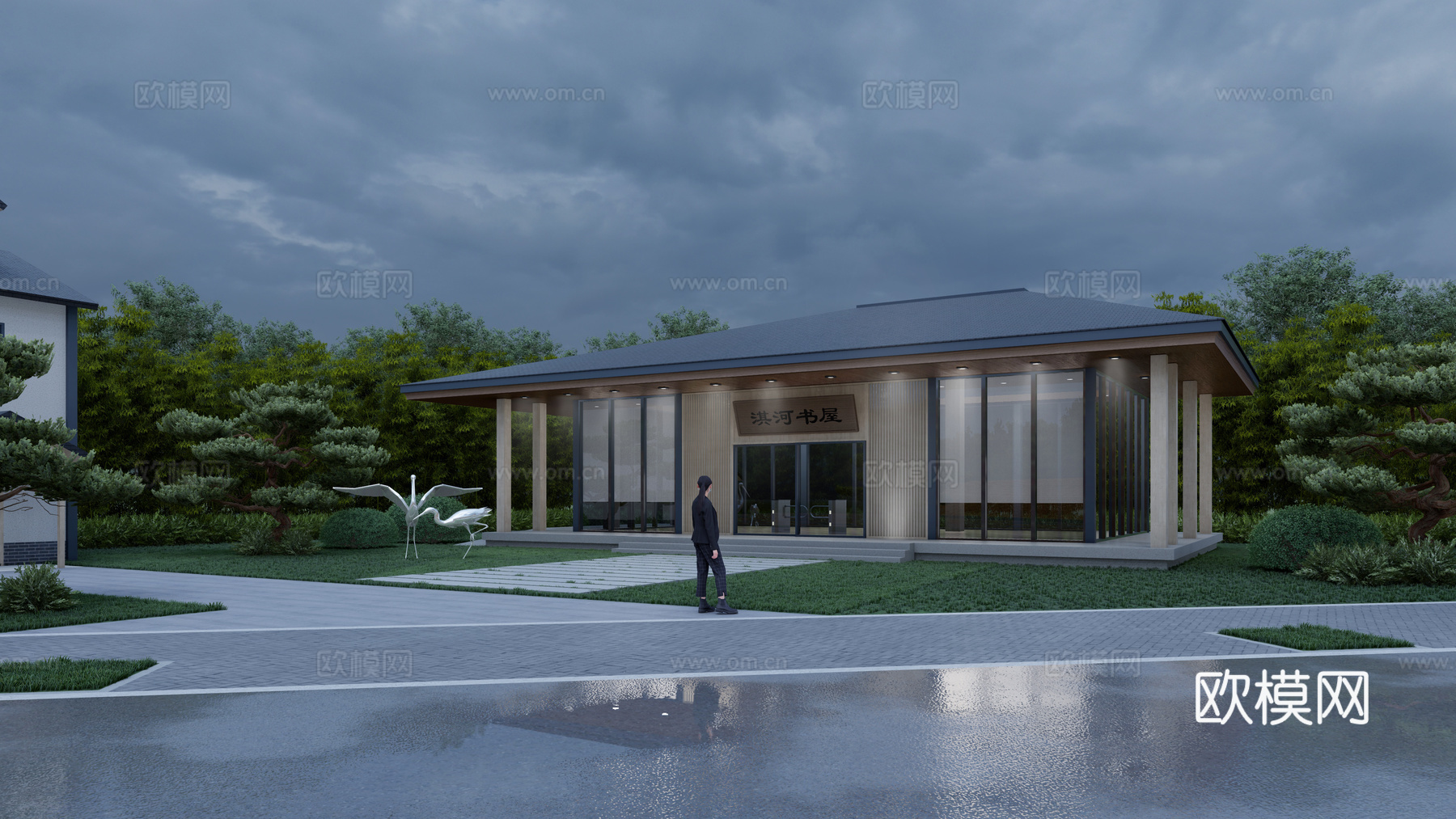 中式书屋 极简书屋 书屋 户外书屋 书吧 图书馆 阅览室su模型