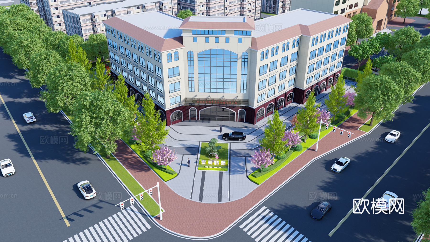 现代广场景观 广场景观 景观su模型