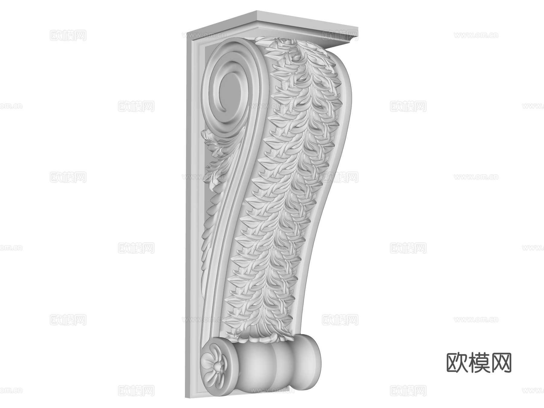 石膏雕花造型 角花su模型