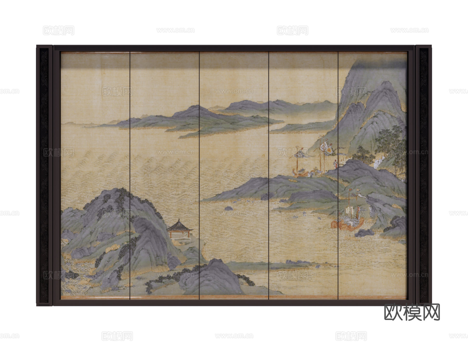 装饰背景墙su模型