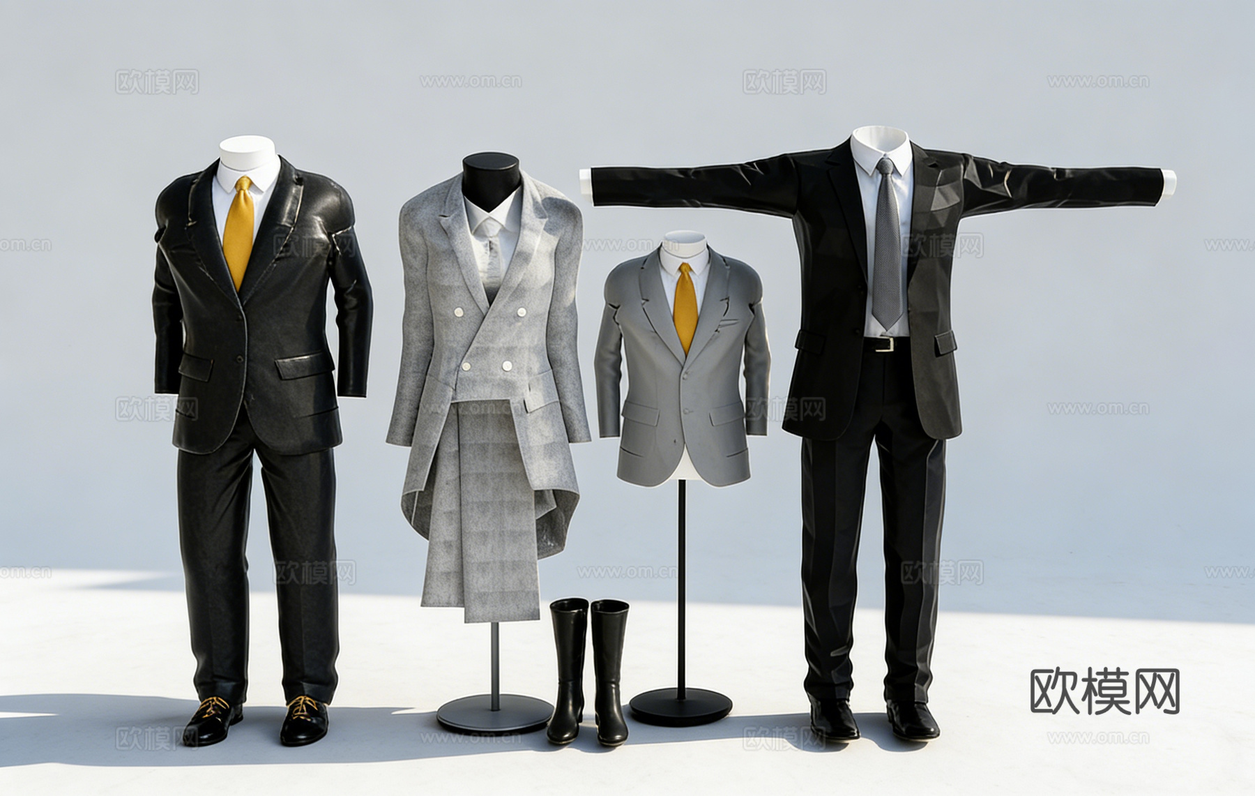 西装 女式西装套装​ 时尚商务风 正装su模型