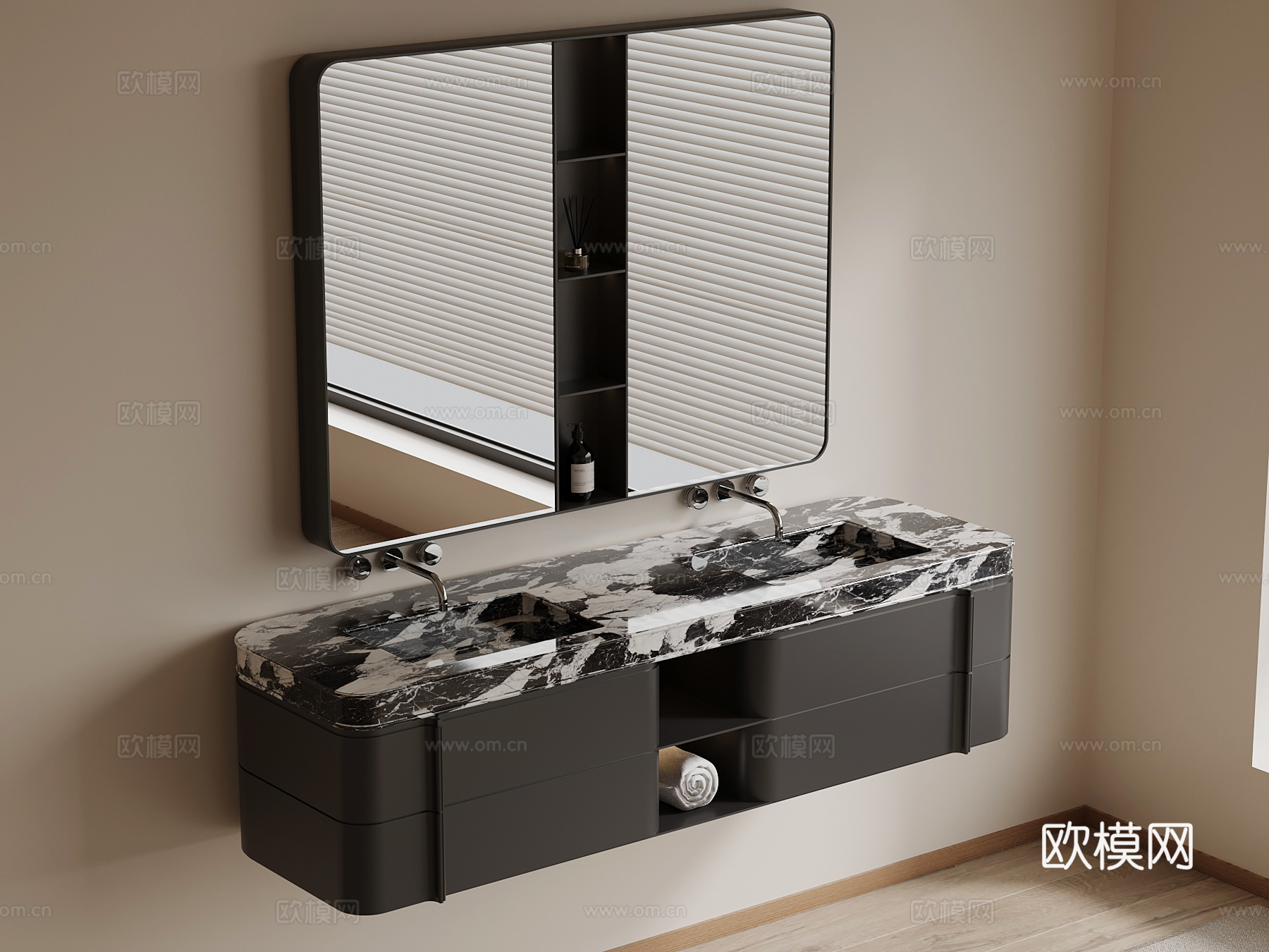 现代浴室柜3d模型