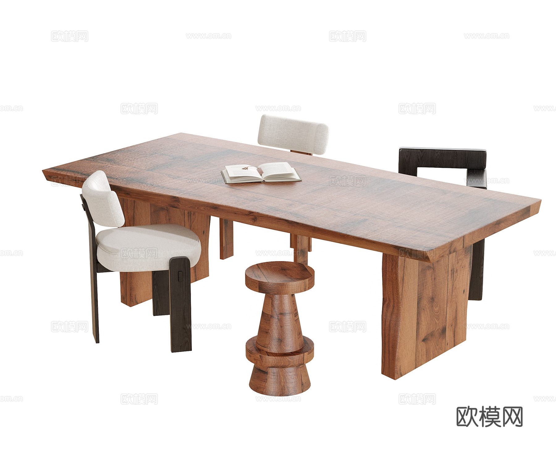 现代餐桌椅 餐椅 餐桌su模型