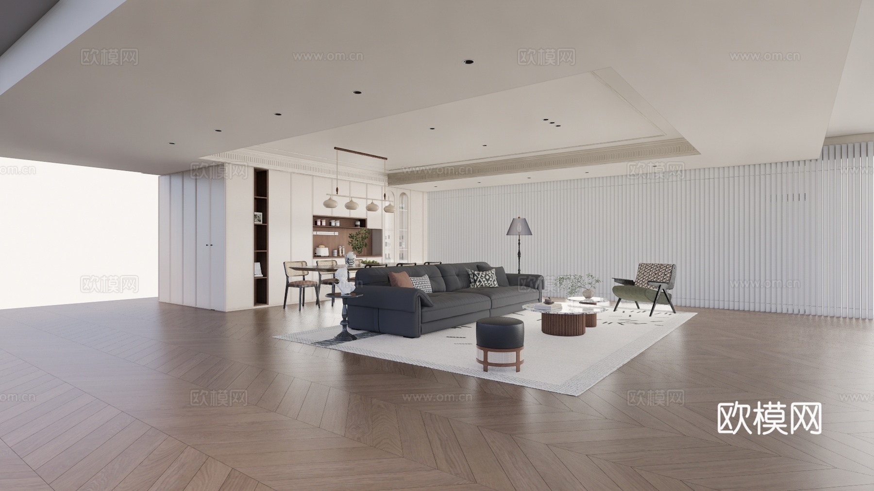 客厅 阳台 家装 餐厅 衣帽间 茶室 客餐厅su模型