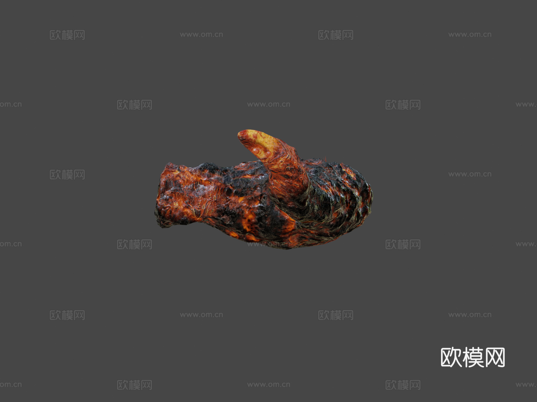 虚幻引擎4绑定纹理熔岩生物su模型