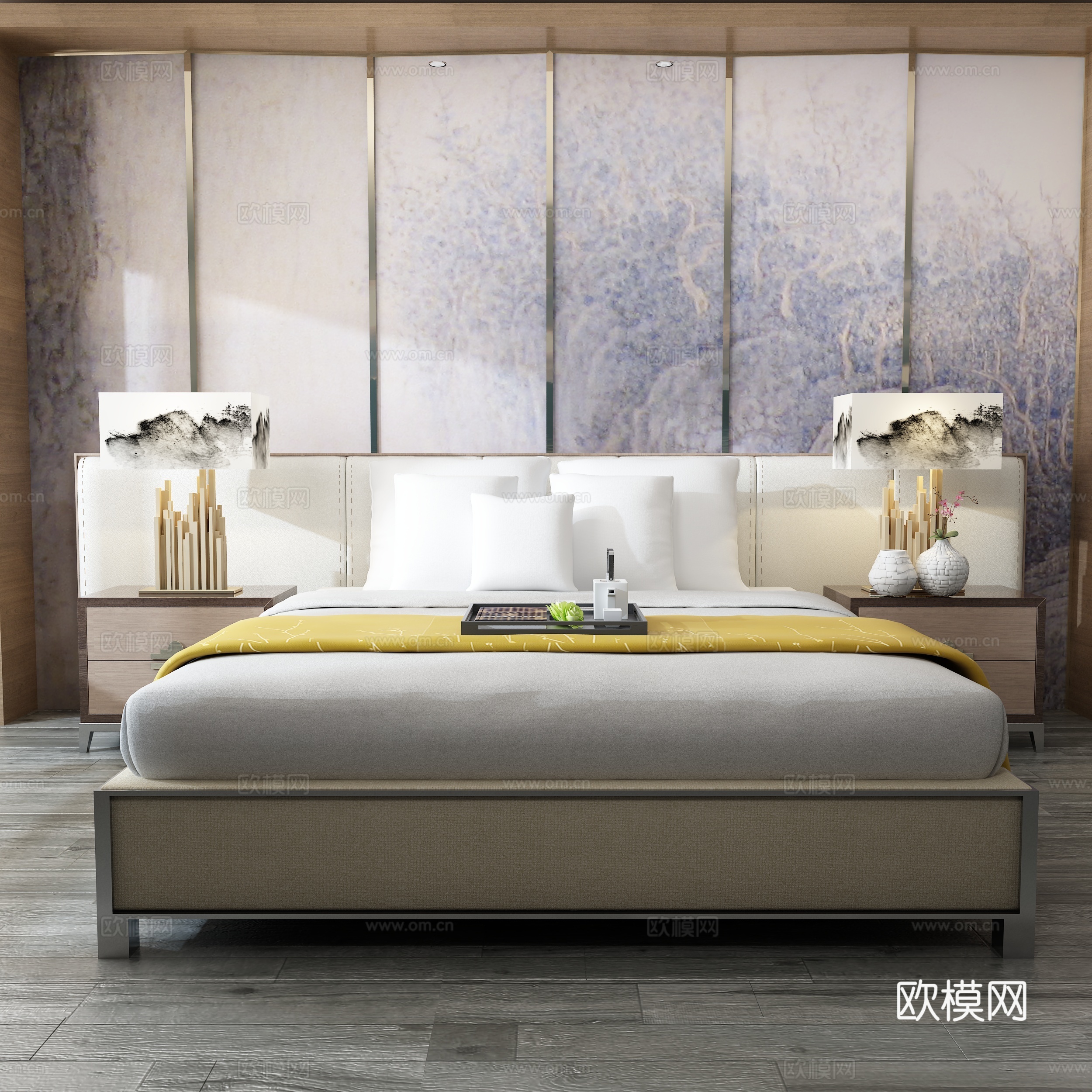 现床具组合3d模型