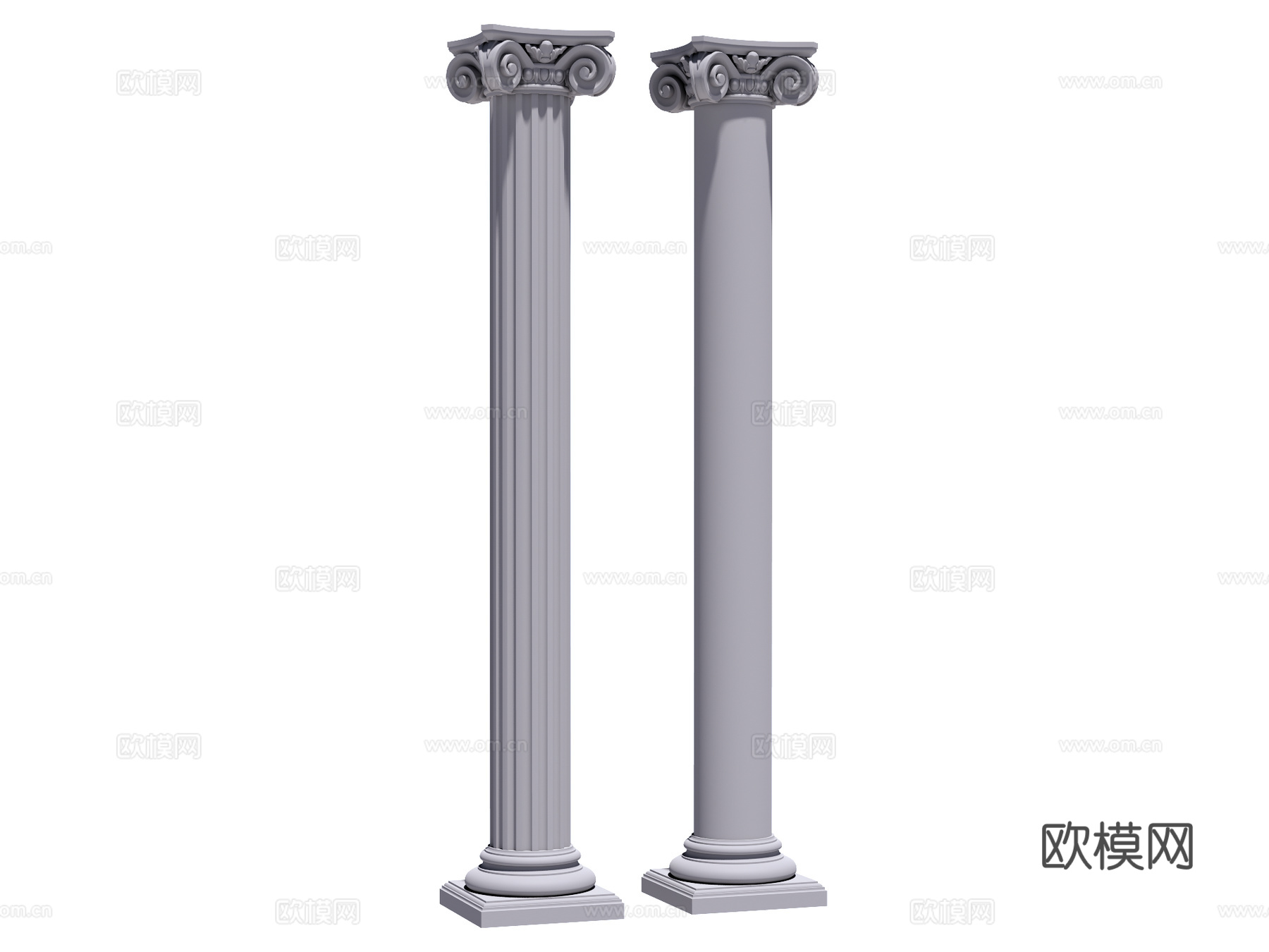装饰柱 罗马柱su模型