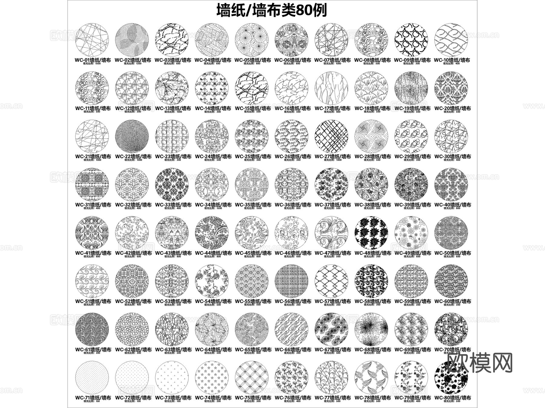 2026年新款CAD填充图案填充图库cad施工图