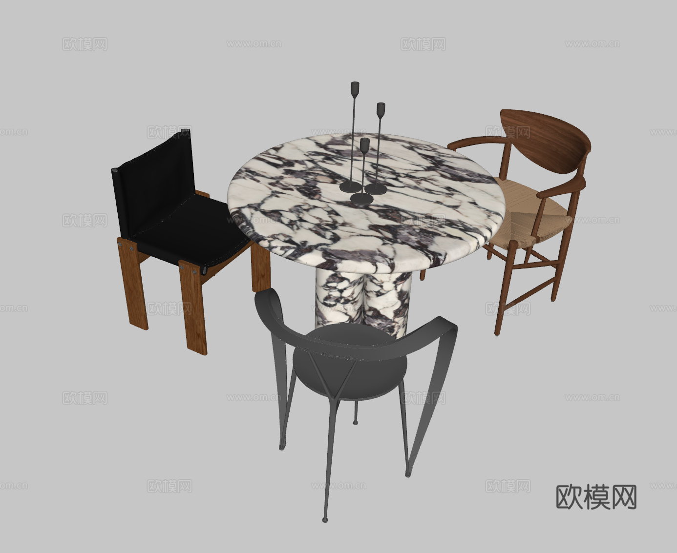 现代餐桌su模型