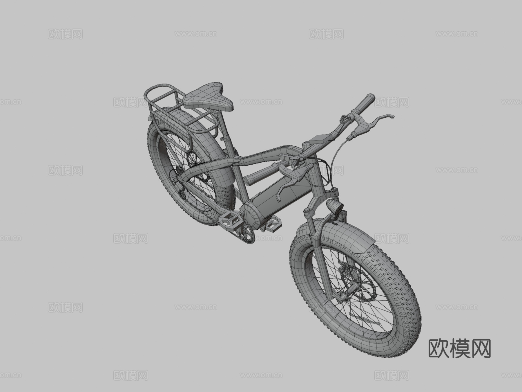 侦察游侠电动自行车su模型