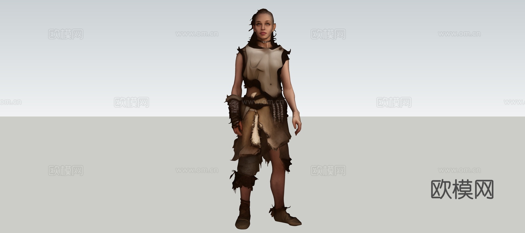 废土风 荒野生存者 3D 角色模型su模型