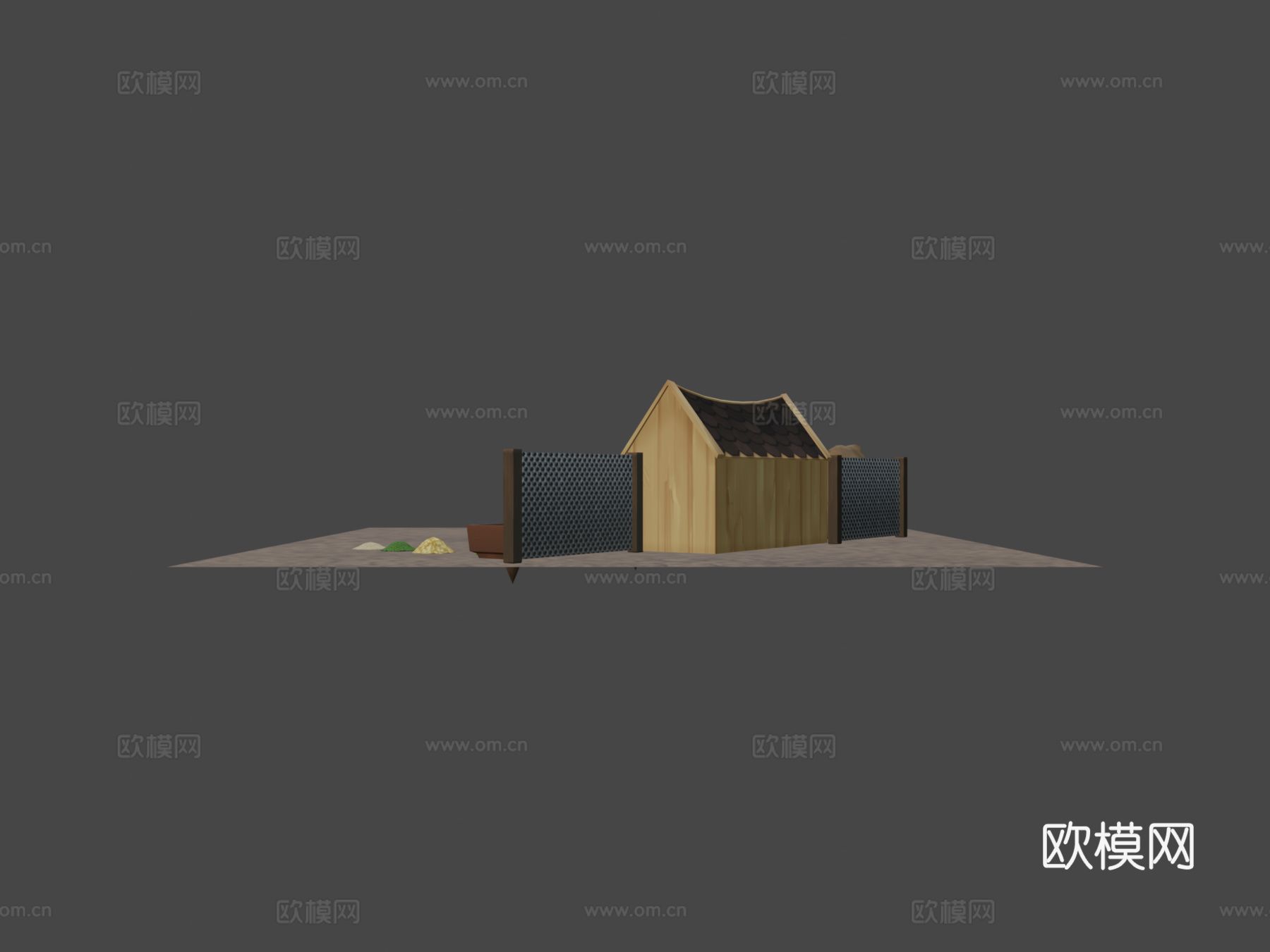 公鸡母鸡与小鸡 基础动画su模型