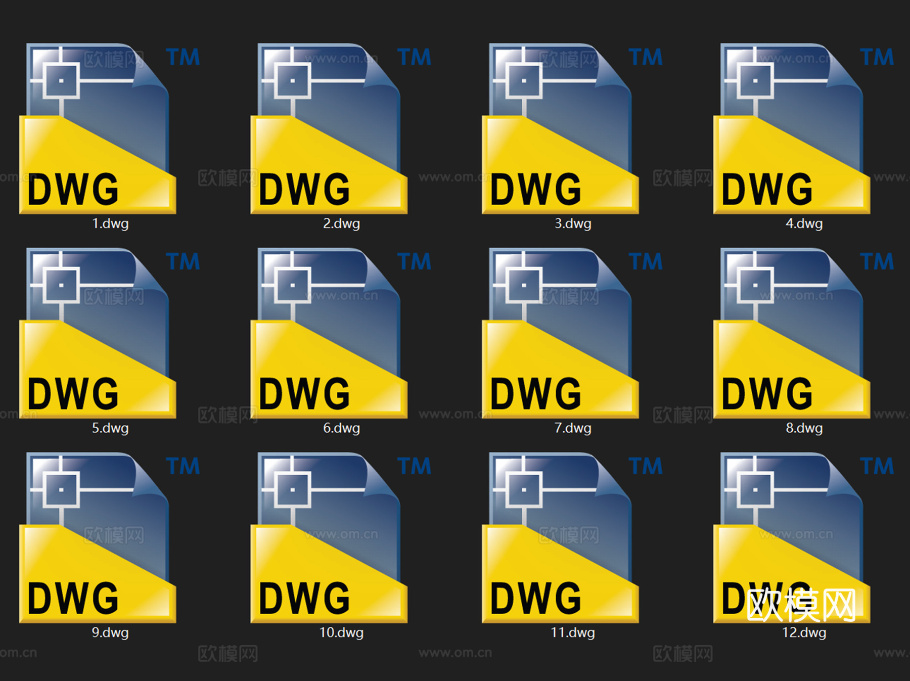 酒吧酒馆酒廊清吧会所餐厅室内工装CAD平面图集 12套cad施工图