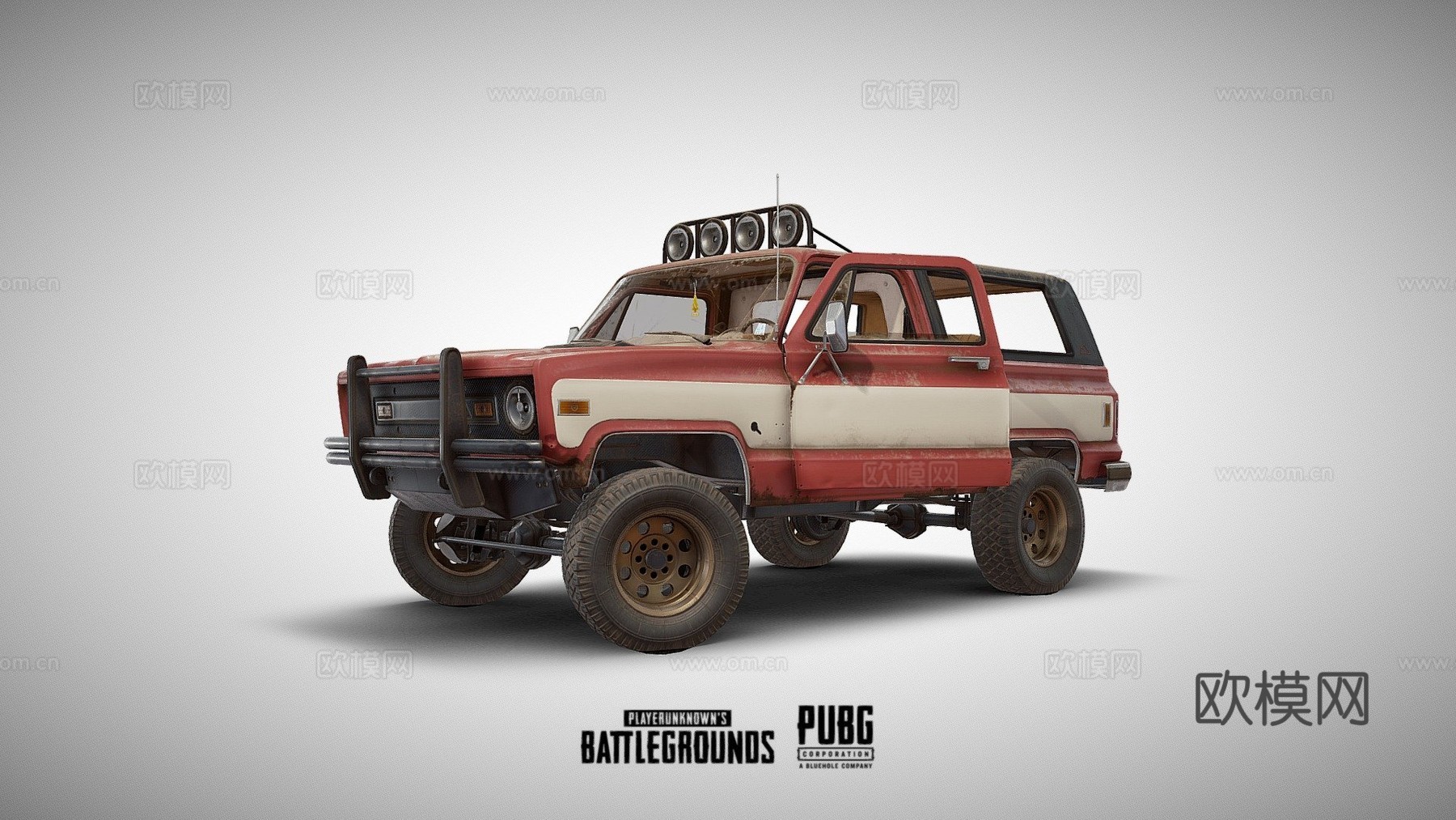 绝地求生皮卡su模型