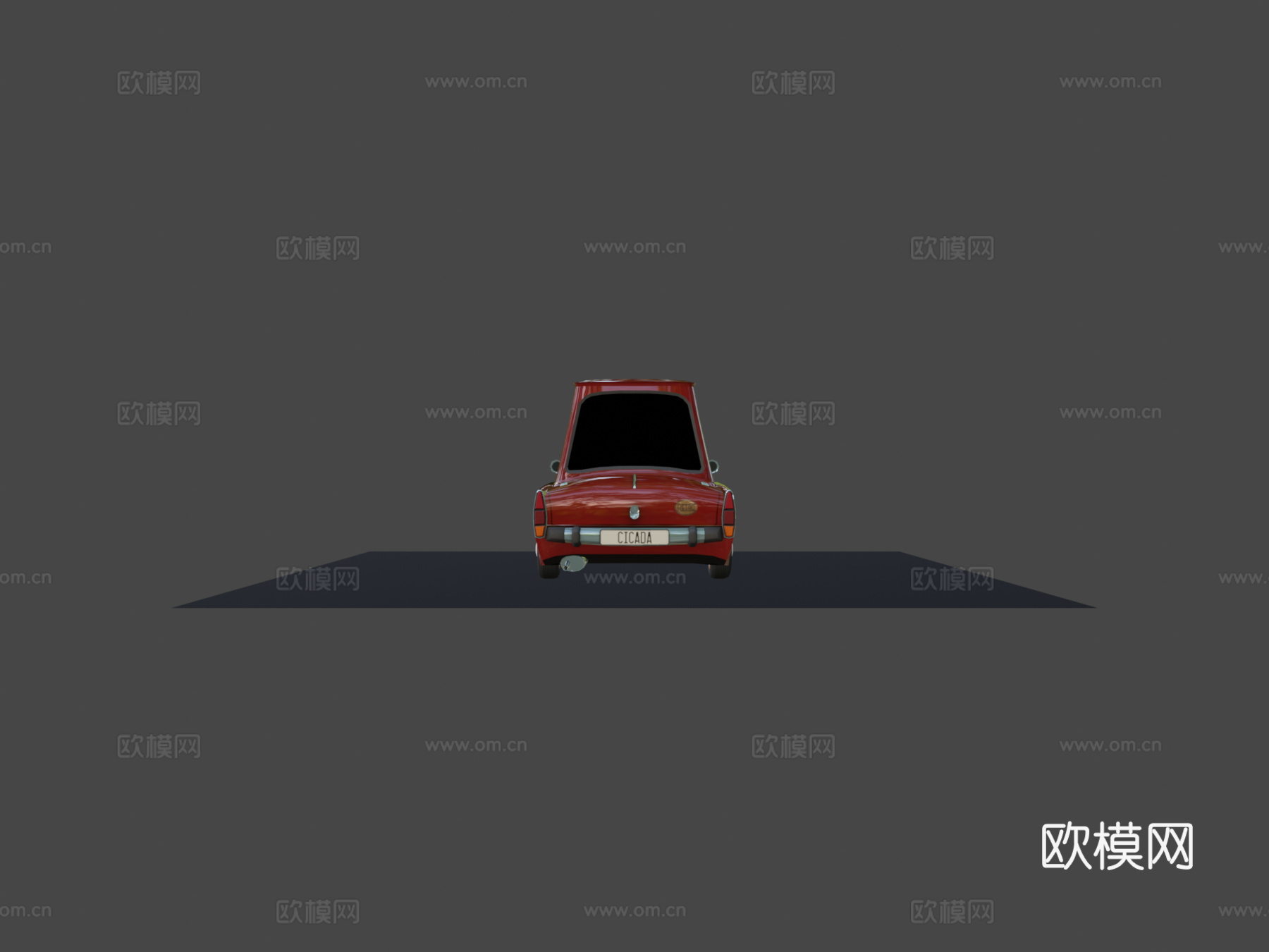 蝉复古卡通车su模型