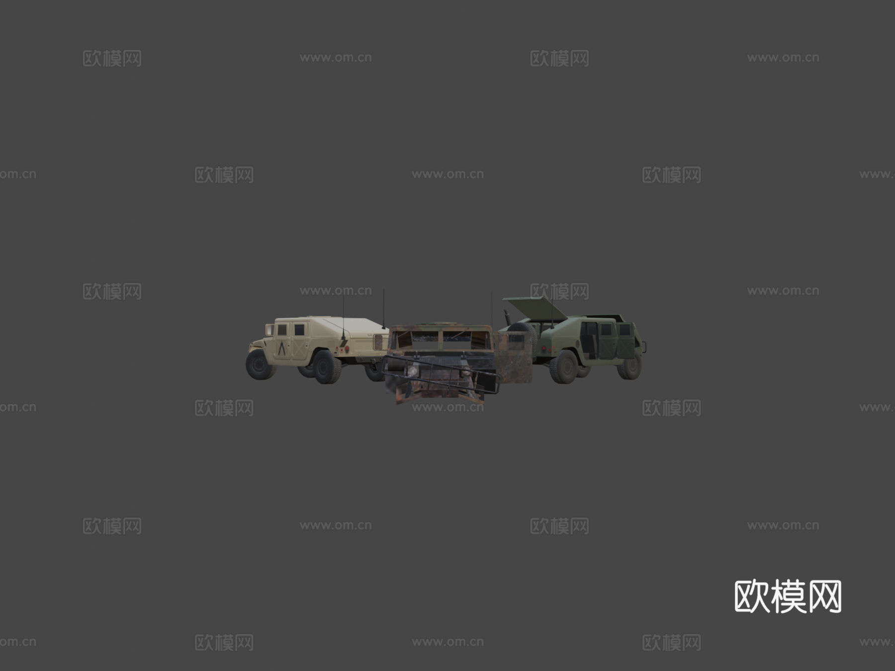 AM通用M998悍马su模型