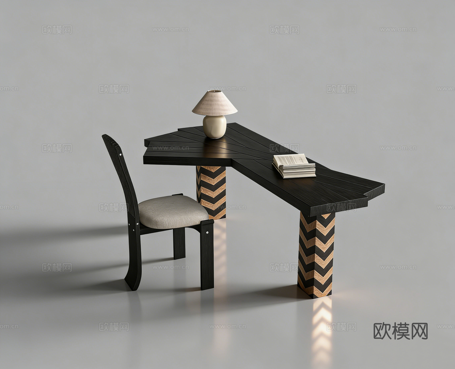 中古风梳妆台su模型