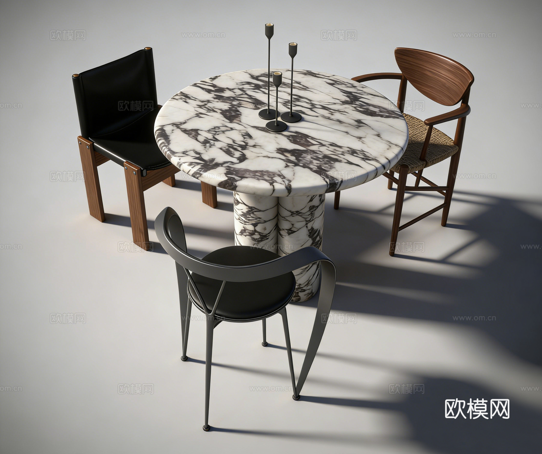 现代餐桌su模型