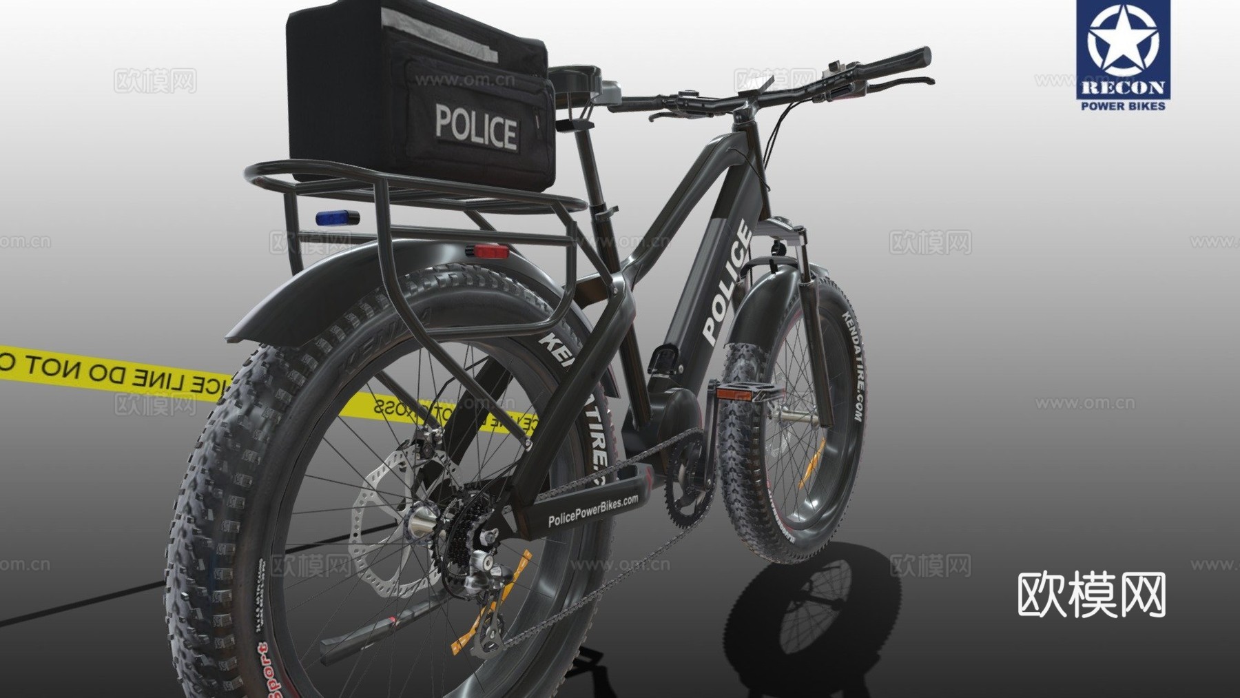 侦察警用拦截者电动自行车su模型