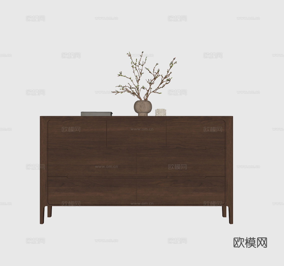 现代装饰柜su模型