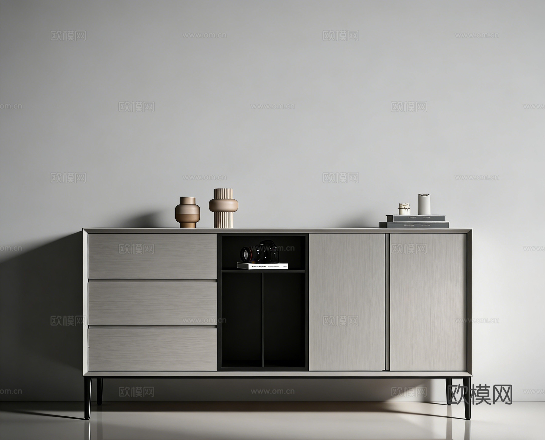 现代装饰柜su模型