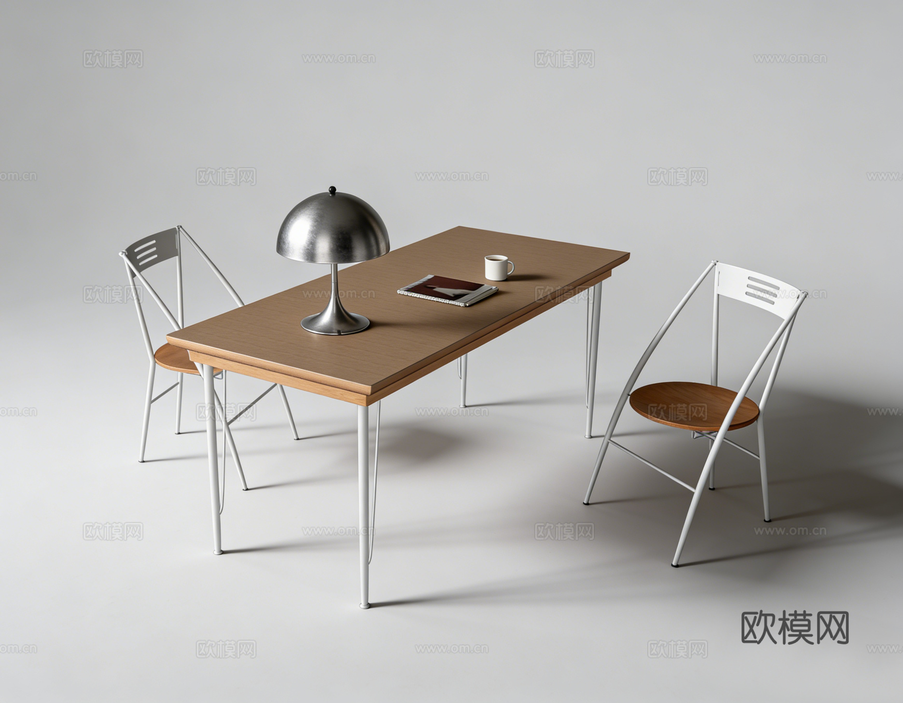 现代书桌su模型