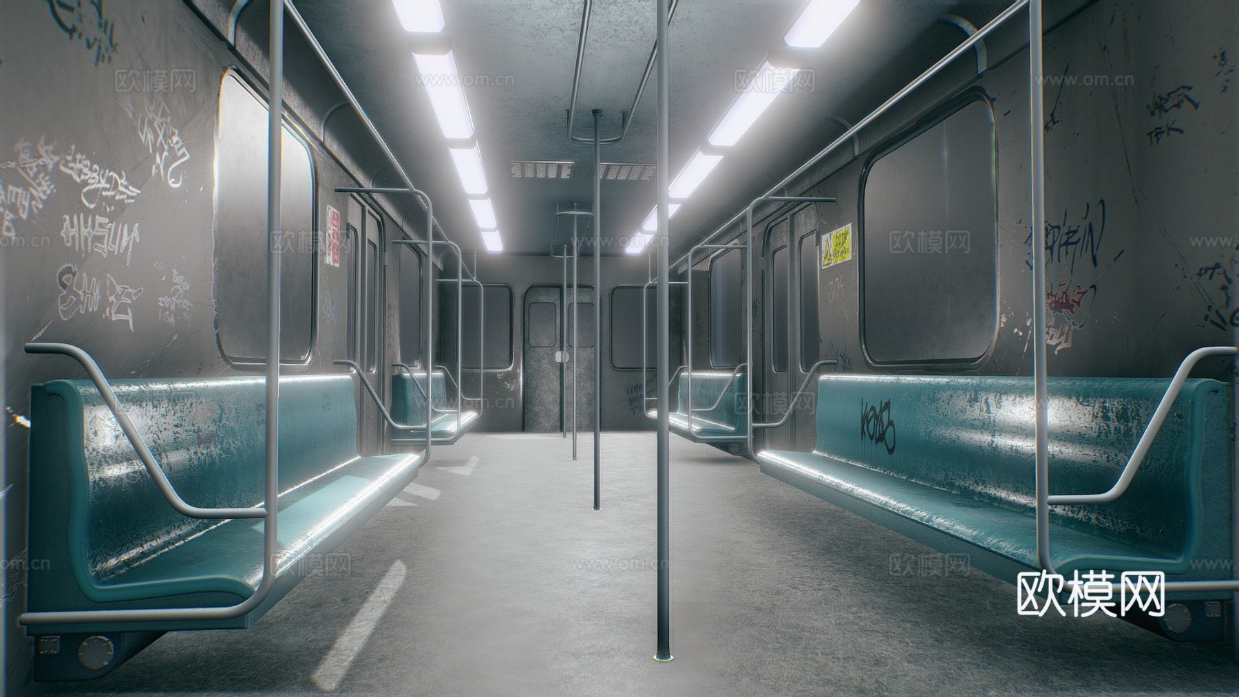 地铁列车内部su模型
