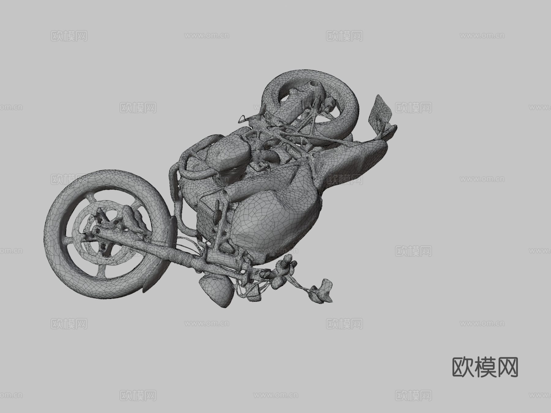 摩托车原始摄影测量扫描su模型