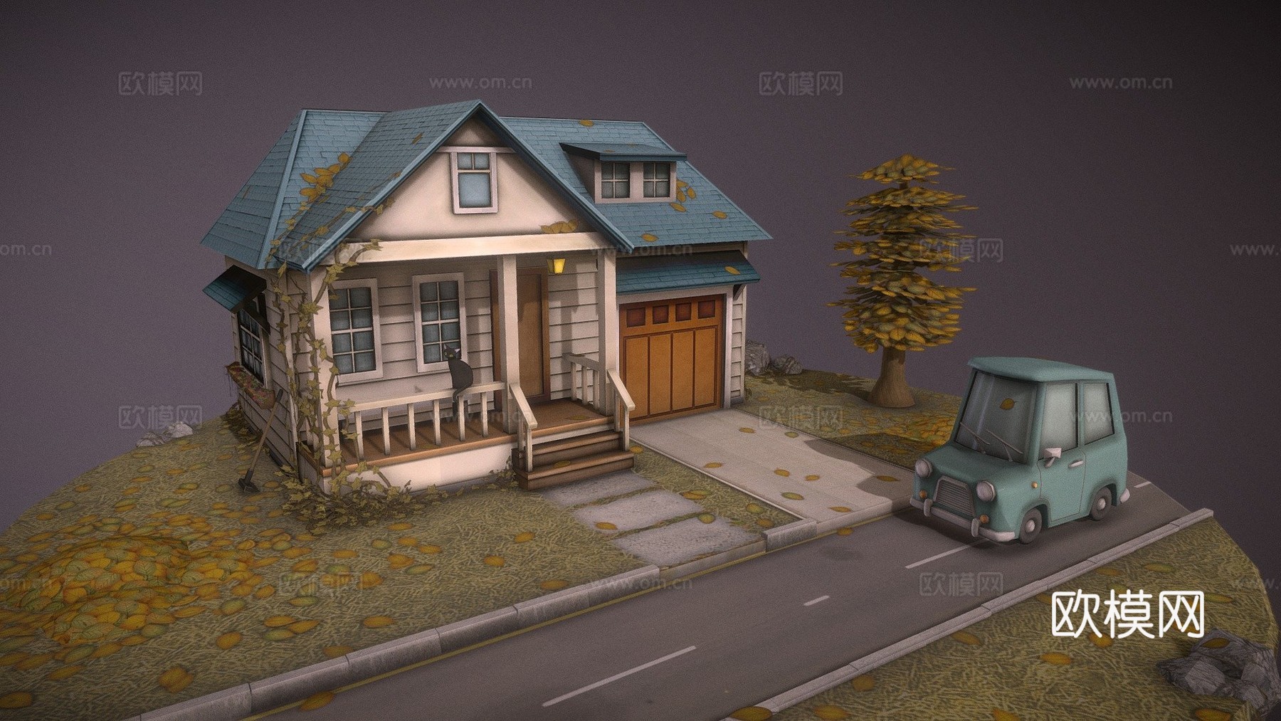 秋日房屋su模型